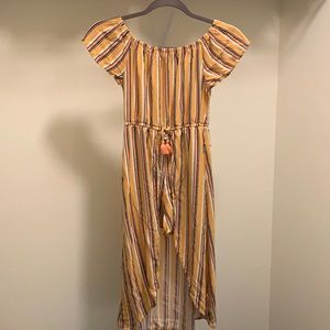 Art Class Split front and shorts striped romper